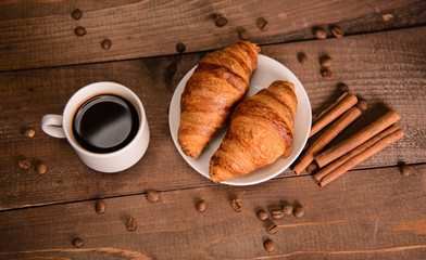 coffee and croissant
