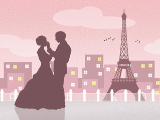 Fototapeta na wymiar Wedding in Paris