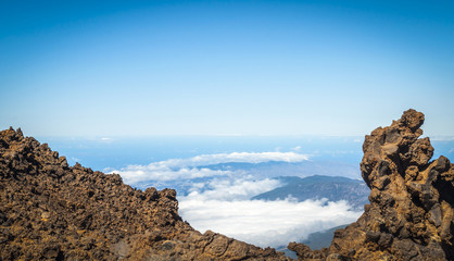 The end of the world. View fron Teide volcano.