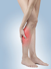 Pain in woman hamstring