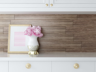 White kitchen design.