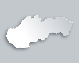 Obraz premium Karte der Slowakei