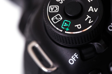 Close up of DSLR camera