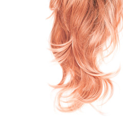 Hair fragment over the white