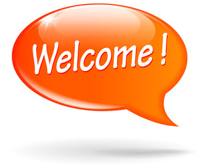 welcome speech bubble