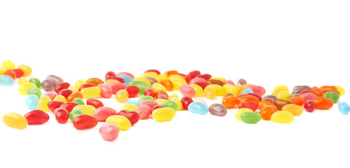 Multiple jelly bean candy sweets composition