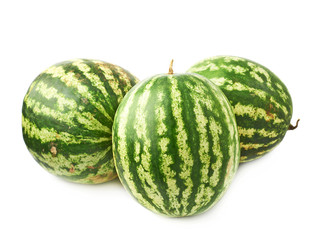 Green watermelon fruit composition isolated