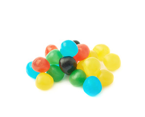 Pile of candy ball sweets isolated