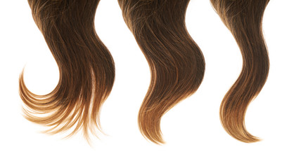 Hair fragment over the white