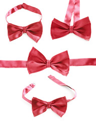 Red bow tie isolated