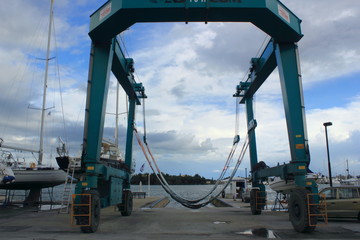 Yacht Travel Hoist machine for lifting boats