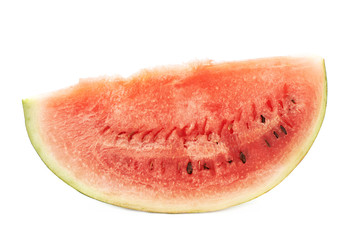 Single slice of a watermelon fruit isolated