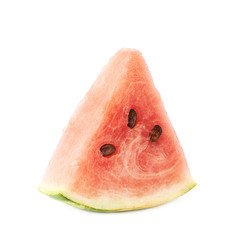 Triangle shaped watermelon slice isolated
