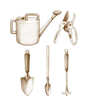Garden tools illustration