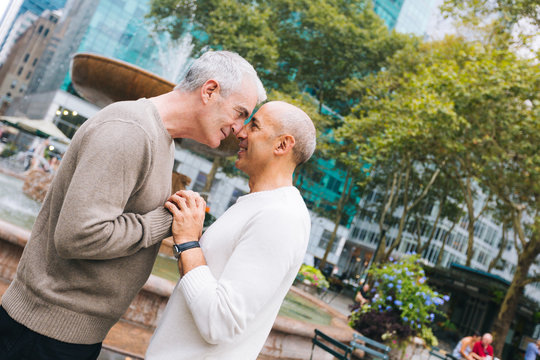 Gay Couple at Park in New York