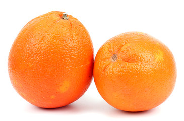 Oranges fruit isolated on white