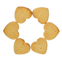 Heart shaped cookies blossom