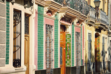 'Azulejos' - house decoration, Spanish painted ceramic tile