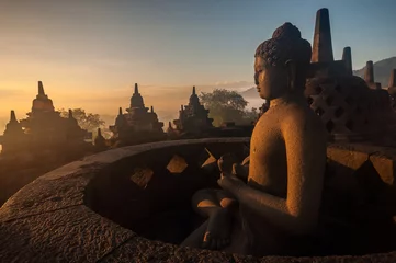 Afwasbaar Fotobehang Indonesië Borobudur-tempel