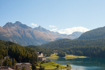 St. Moritz lake , Switzerland.