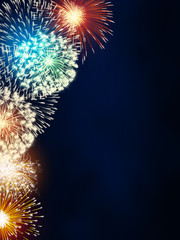 impressive fireworks - obrazy, fototapety, plakaty