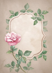 Background with watercolor flowers. Perfect for invitation