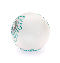 white christmas ball on white background