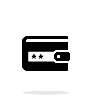 Wallet protection icon on white background.