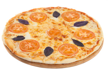 Homemade pizza with cheese