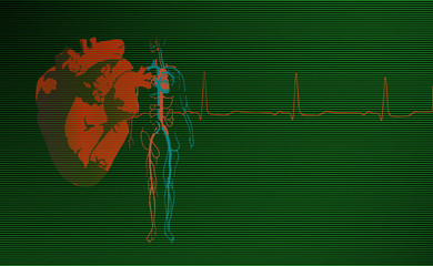 Cardiology background green