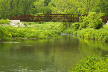 Fototapeta na wymiar Whitewater River In Spring