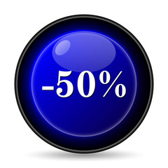 50 percent discount icon