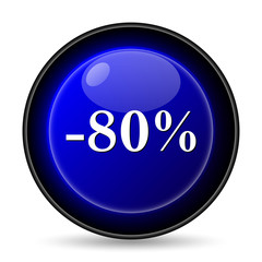 80 percent discount icon