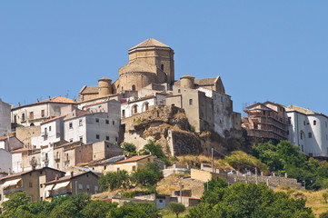 Panoramic view of Acerenza. Basilicata. Italy.