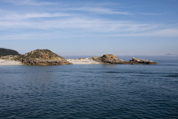 Fototapeta na wymiar the Cies Island beach, galicia, spain