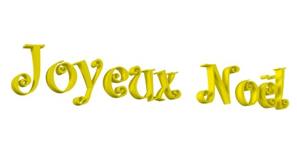Joyeux Noël -typo festive- jaune