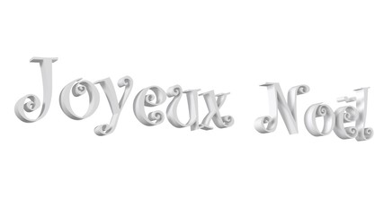 Joyeux Noël -typo festive- blanc grix