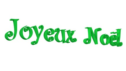 Joyeux Noël -typo festive- vert