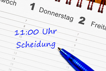 Obraz premium scheidungstermin
