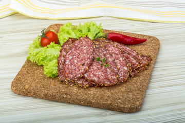 Sliced salami