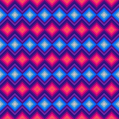 Modern crystal zig zag and rhombus seamless pattern.