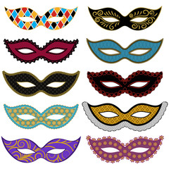 Carnival eye masks collection