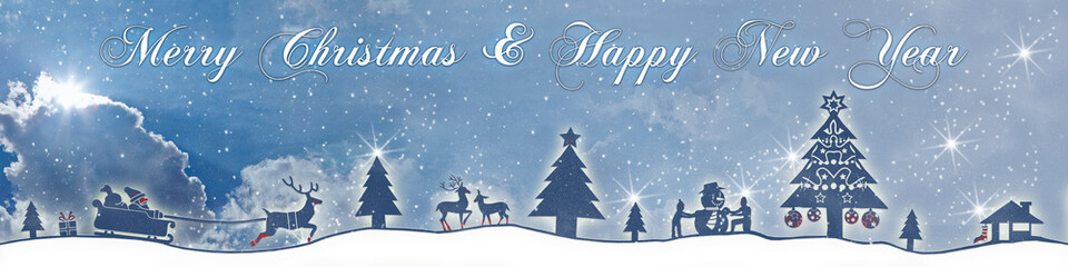 cb34 ChristmasBanner snow - english text - 4to1 clouds e2682