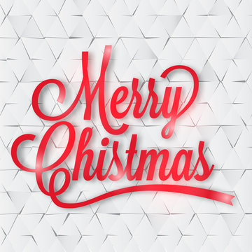 Merry Christmas greeting card on the paper
