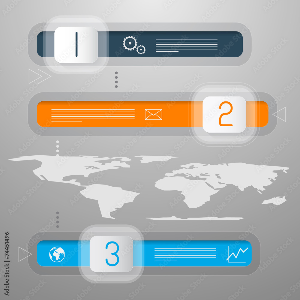 Poster vector infographic layout with world map
