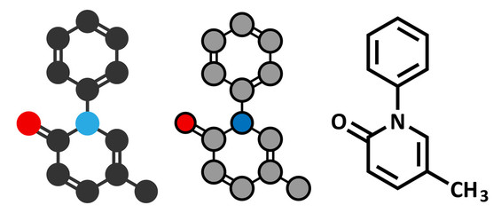 Pirfenidone idiopathic pulmonary fibrosis (IPF) drug molecule.