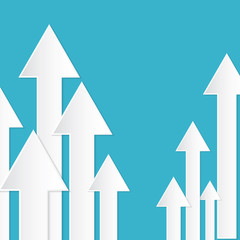 Abstract Paper Vector Arrows on Blue Background