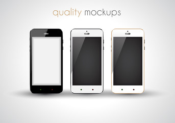 smartphone realistic collection set of elegant mockups