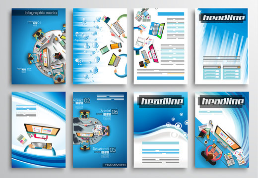 Set of Flyer Design, Infographic Templates. Brochure Designs