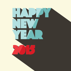 Happy New Year 2015 Title in Retro Style